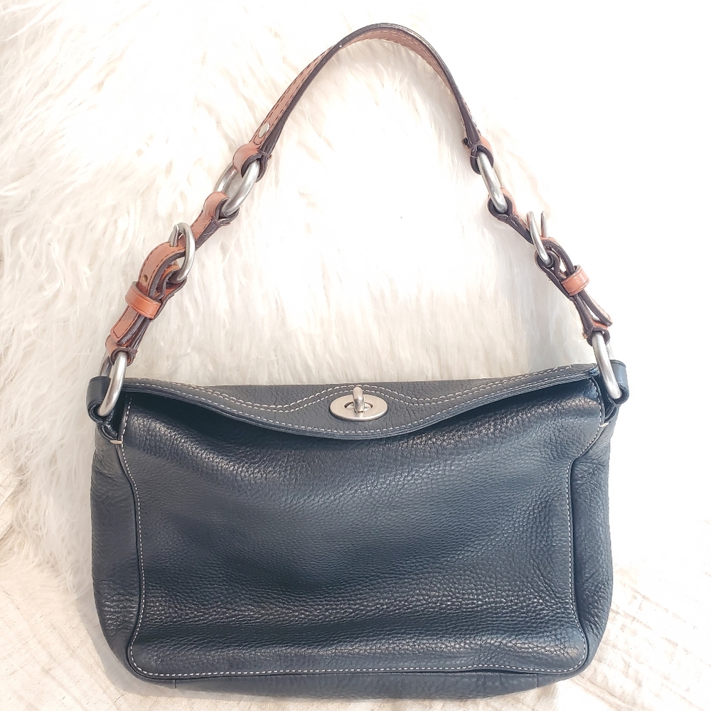 Coach Chelsea black pebbled leather hobo